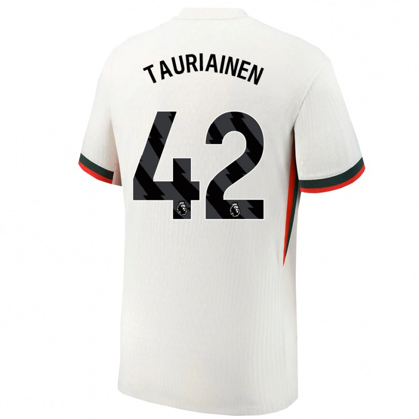Danxen Dětské Jimi Tauriainen #42 Bílá Zelená Daleko Hráčské Dresy 2025/26 Dres