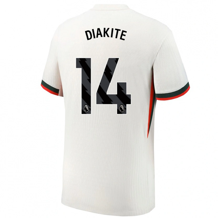Danxen Dětské Calvin Diakite #14 Bílá Zelená Daleko Hráčské Dresy 2025/26 Dres