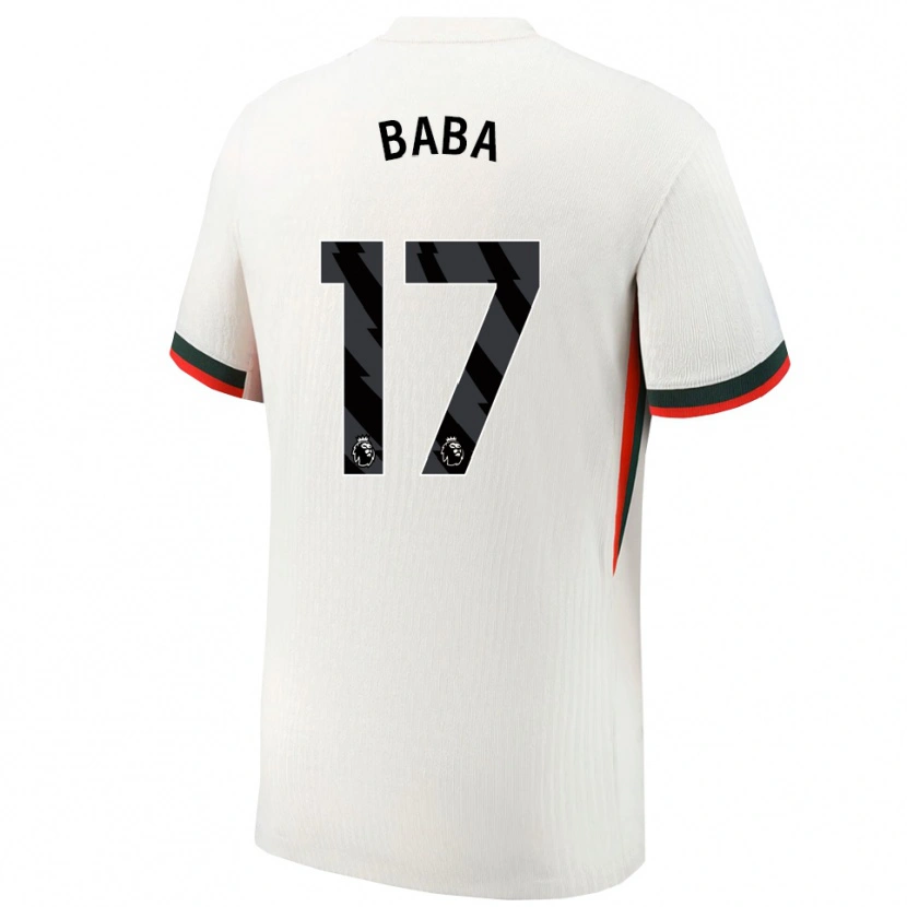 Danxen Dětské Abdul-Rahman Baba #17 Bílá Zelená Daleko Hráčské Dresy 2025/26 Dres