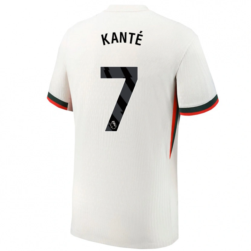 Danxen Dětské N'golo Kante #7 Bílá Zelená Daleko Hráčské Dresy 2025/26 Dres