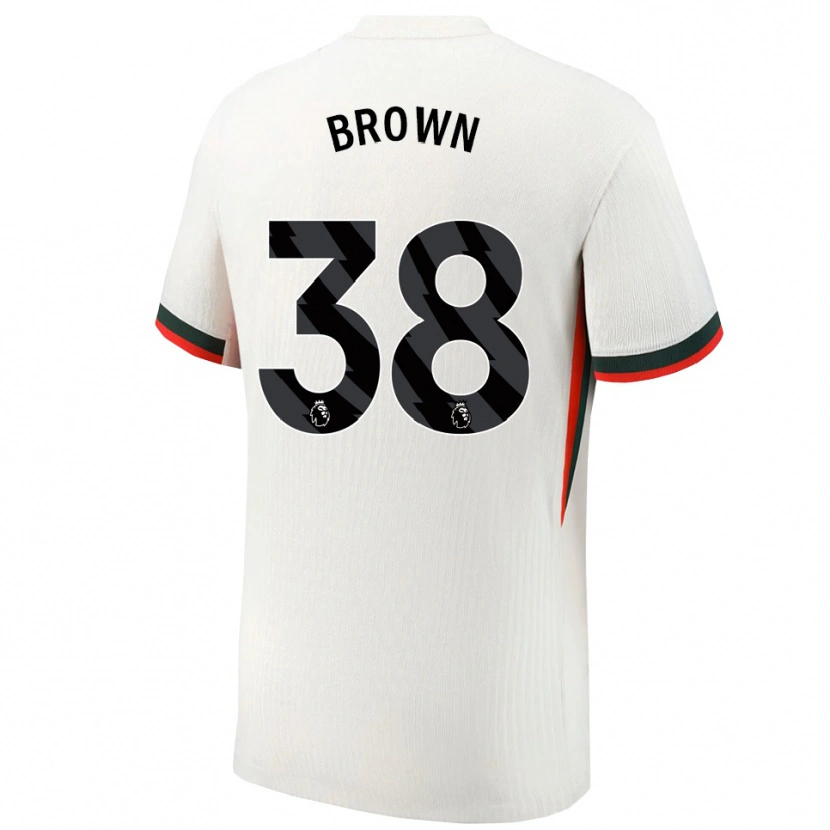 Danxen Dětské Cerys Brown #38 Bílá Zelená Daleko Hráčské Dresy 2025/26 Dres