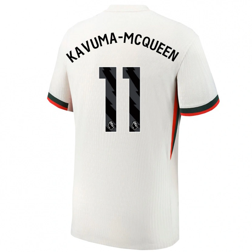 Danxen Dětské Ryan Kavuma-Mcqueen #11 Bílá Zelená Daleko Hráčské Dresy 2025/26 Dres