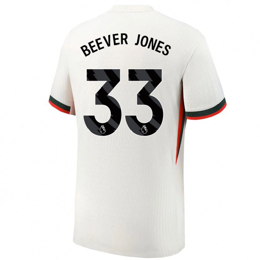 Danxen Dětské Aggie Beever-Jones #33 Bílá Zelená Daleko Hráčské Dresy 2025/26 Dres