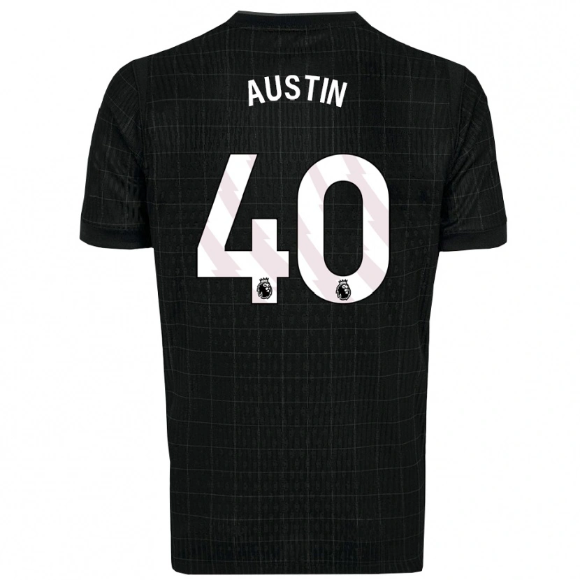 Danxen Dětské Brandon Austin #40 Černá Šedá Daleko Hráčské Dresy 2025/26 Dres