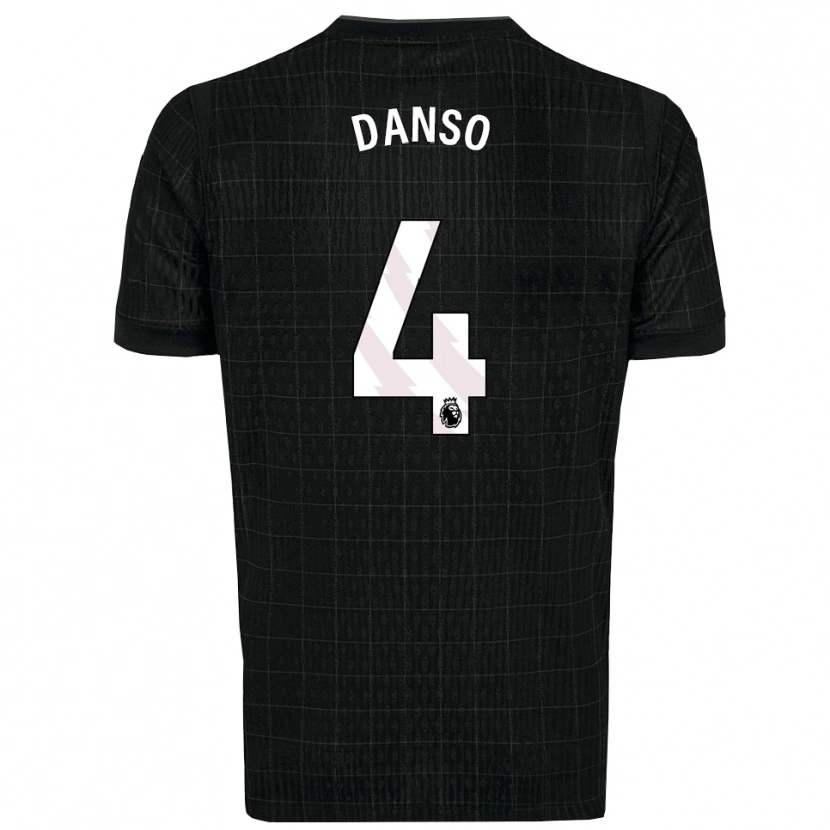 Danxen Dětské Kevin Danso #4 Černá Šedá Daleko Hráčské Dresy 2025/26 Dres