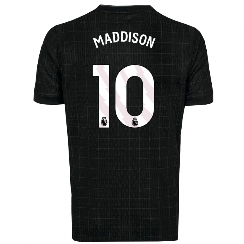Danxen Dětské James Maddison #10 Černá Šedá Daleko Hráčské Dresy 2025/26 Dres