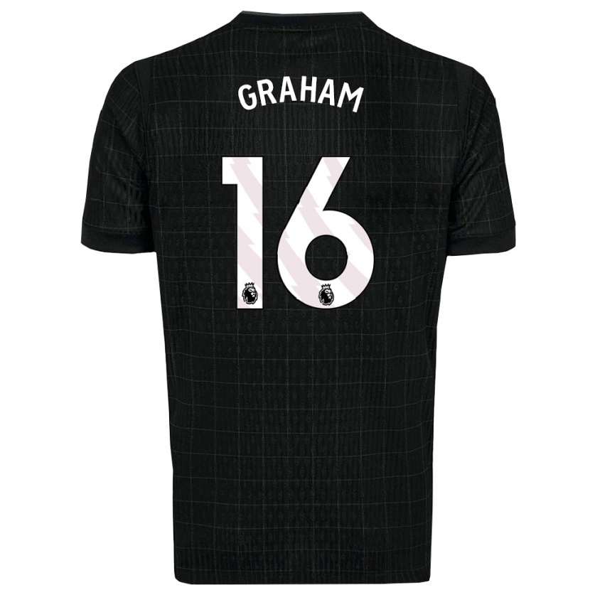 Danxen Dětské Kit Graham #16 Černá Šedá Daleko Hráčské Dresy 2025/26 Dres