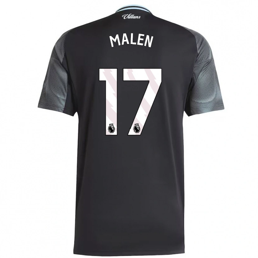 Danxen Dětské Donyell Malen #17 Černá Nebesky Modrá Daleko Hráčské Dresy 2025/26 Dres