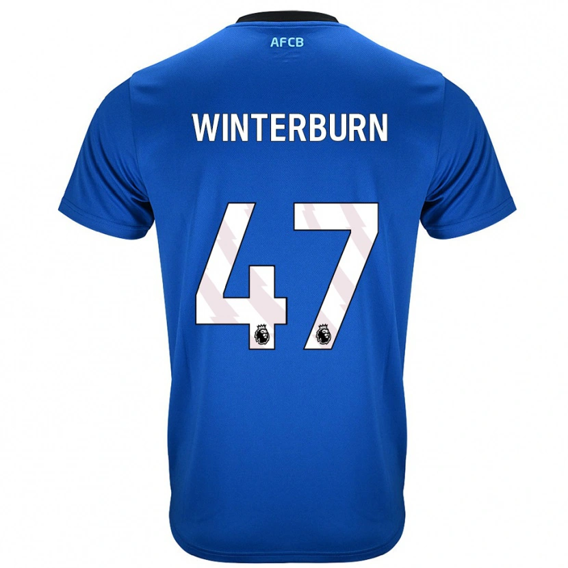 Danxen Dětské Ben Winterburn #47 Modrá Černá Daleko Hráčské Dresy 2025/26 Dres
