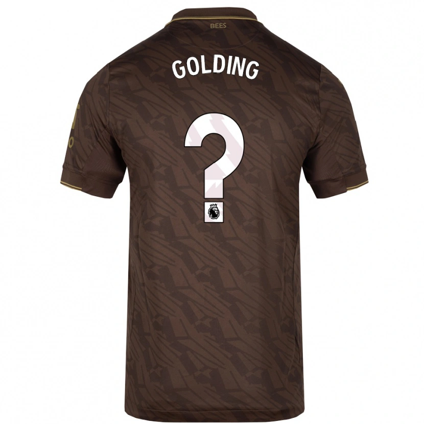 Danxen Dětské Aidan Golding #0 Hnědá Zlatá Daleko Hráčské Dresy 2025/26 Dres