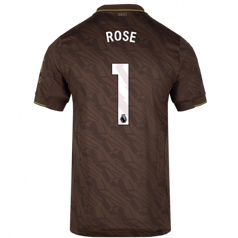 Danxen Dětské Reggie Rose #1 Hnědá Zlatá Daleko Hráčské Dresy 2025/26 Dres