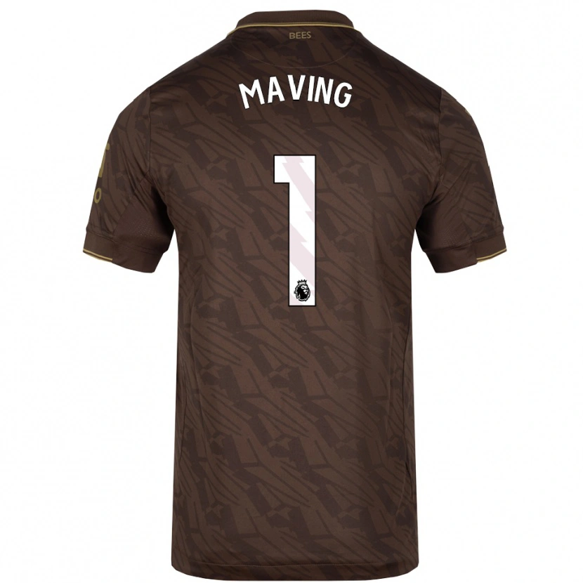 Danxen Dětské Emily Maving #1 Hnědá Zlatá Daleko Hráčské Dresy 2025/26 Dres