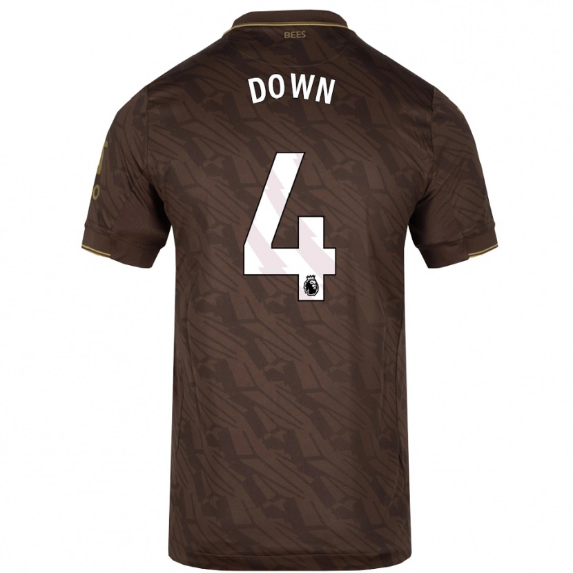 Danxen Dětské Alissa Down #4 Hnědá Zlatá Daleko Hráčské Dresy 2025/26 Dres