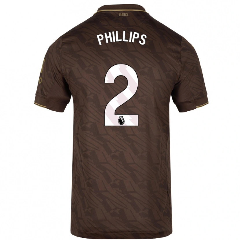 Danxen Dětské Maddie Phillips #2 Hnědá Zlatá Daleko Hráčské Dresy 2025/26 Dres