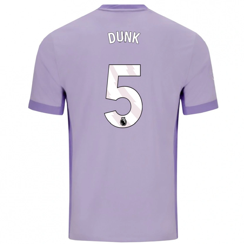 Danxen Dětské Lewis Dunk #5 Taro Fialová Bílá Daleko Hráčské Dresy 2025/26 Dres