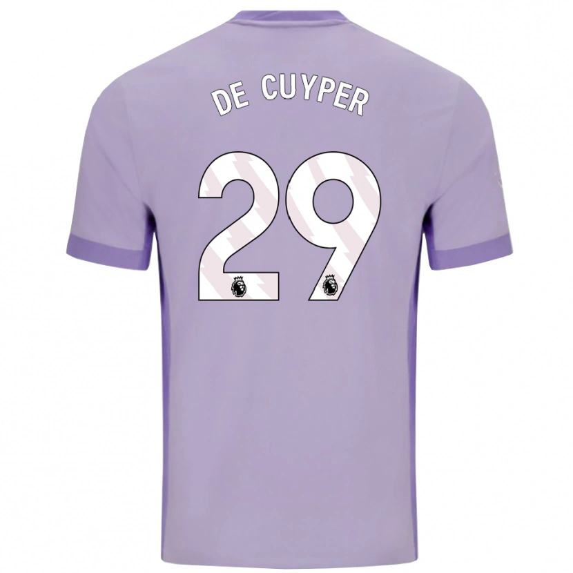 Danxen Dětské Maxim De Cuyper #29 Taro Fialová Bílá Daleko Hráčské Dresy 2025/26 Dres