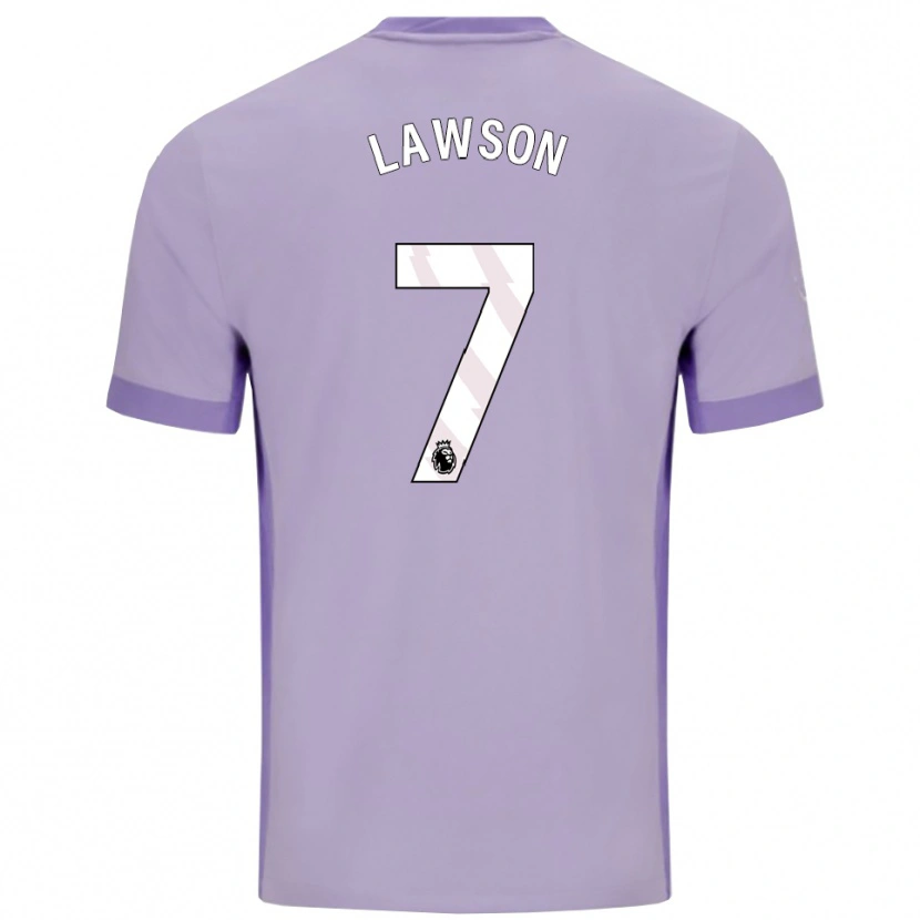 Danxen Dětské Zebedee Lawson #7 Taro Fialová Bílá Daleko Hráčské Dresy 2025/26 Dres