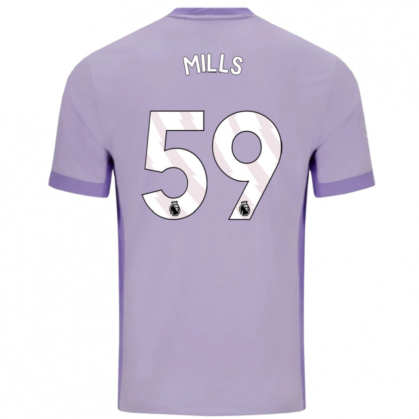 Danxen Dětské Harry Mills #59 Taro Fialová Bílá Daleko Hráčské Dresy 2025/26 Dres