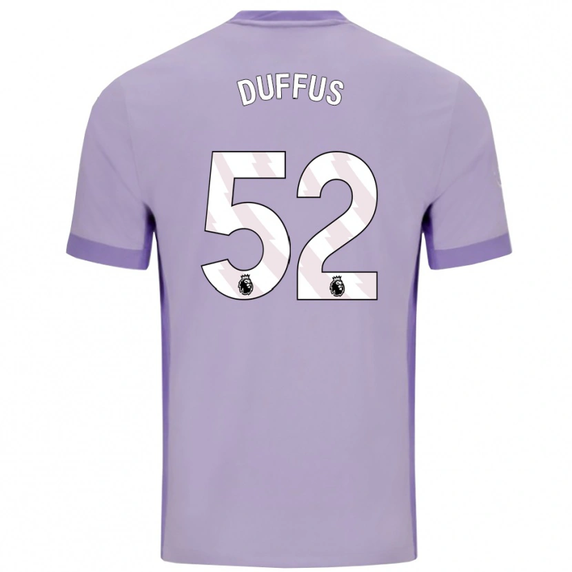 Danxen Dětské Joshua Duffus #52 Taro Fialová Bílá Daleko Hráčské Dresy 2025/26 Dres