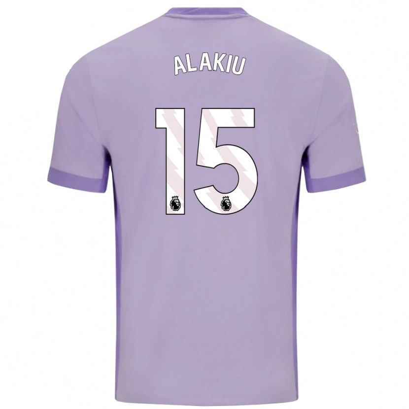Danxen Dětské Isaiah Alakiu #15 Taro Fialová Bílá Daleko Hráčské Dresy 2025/26 Dres