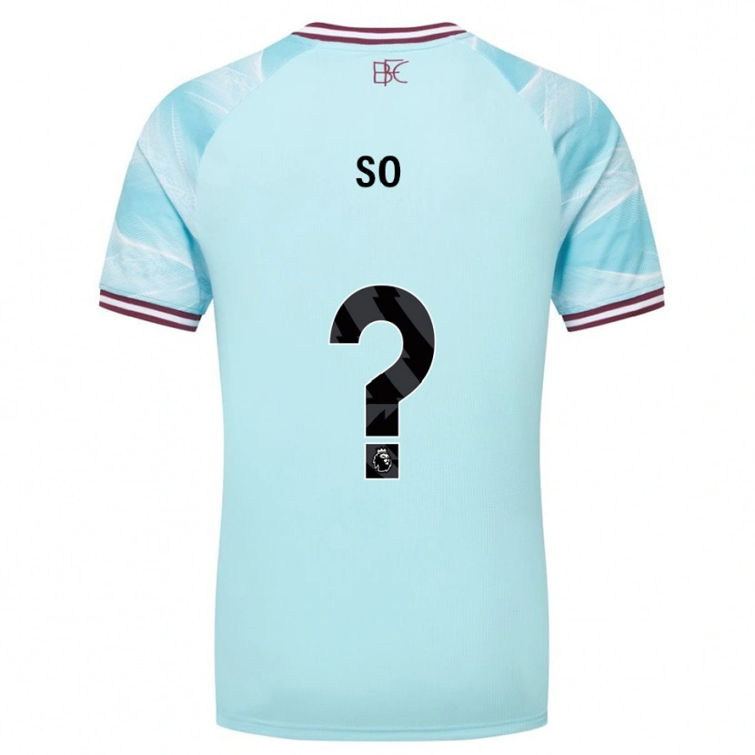 Danxen Dětské Fabio So #0 Nebesky Modrá Burgundská Daleko Hráčské Dresy 2025/26 Dres