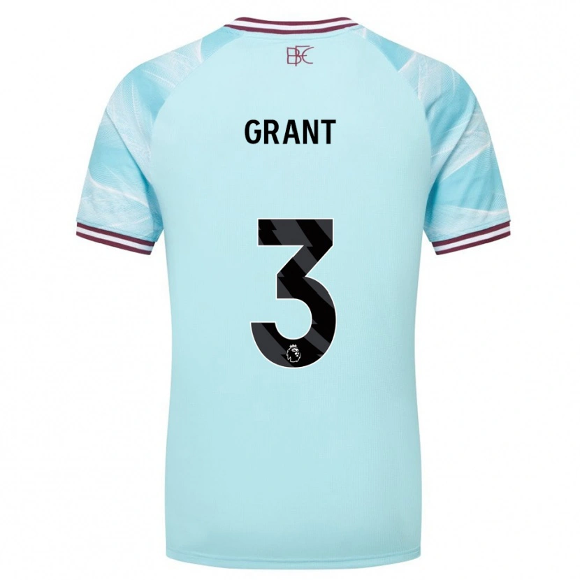 Danxen Dětské Bradley Grant #3 Nebesky Modrá Burgundská Daleko Hráčské Dresy 2025/26 Dres