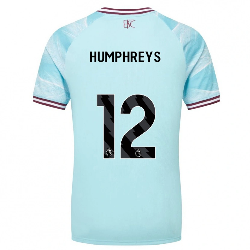 Danxen Dětské Bashir Humphreys #12 Nebesky Modrá Burgundská Daleko Hráčské Dresy 2025/26 Dres