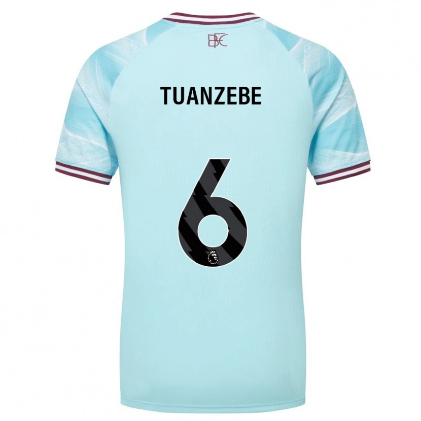 Danxen Dětské Axel Tuanzebe #6 Nebesky Modrá Burgundská Daleko Hráčské Dresy 2025/26 Dres