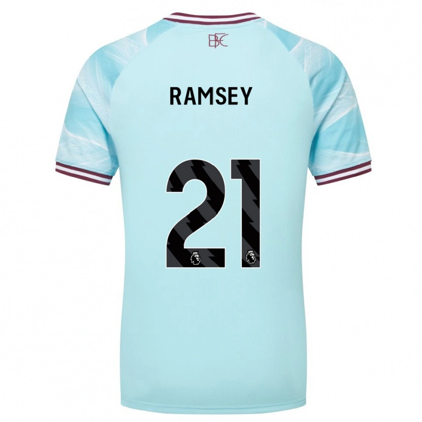 Danxen Dětské Aaron Ramsey #21 Nebesky Modrá Burgundská Daleko Hráčské Dresy 2025/26 Dres