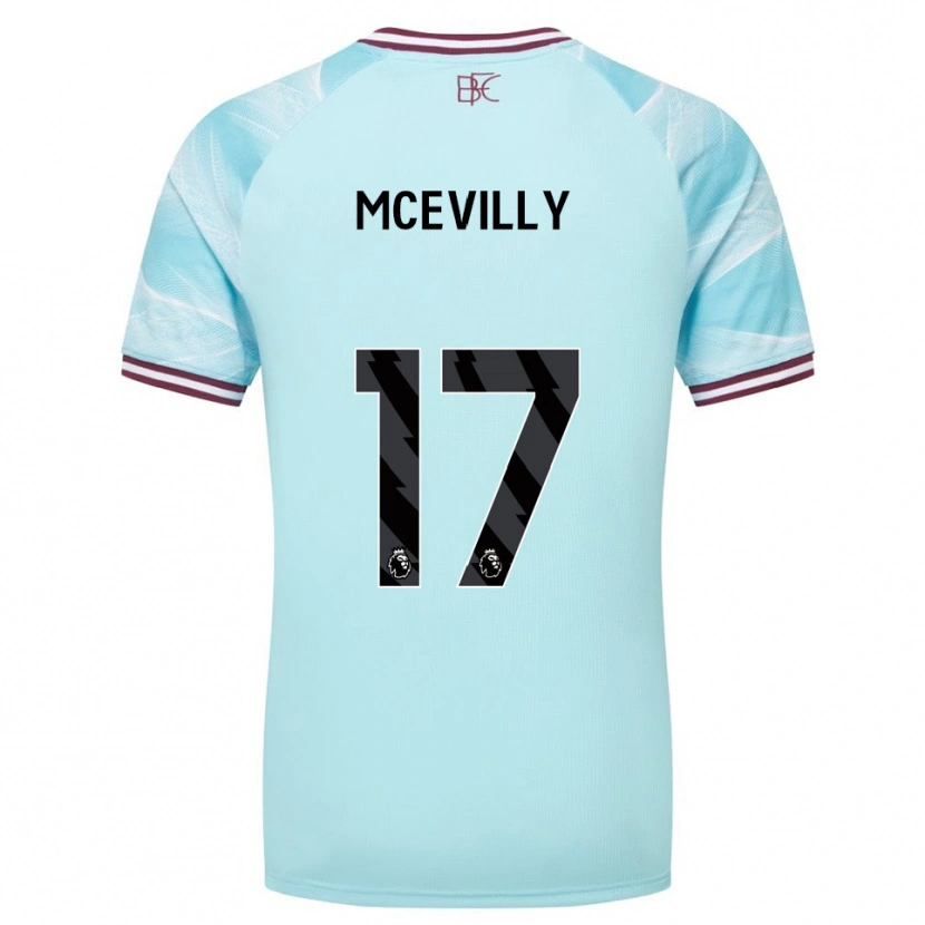 Danxen Dětské Jack Mcevilly #17 Nebesky Modrá Burgundská Daleko Hráčské Dresy 2025/26 Dres