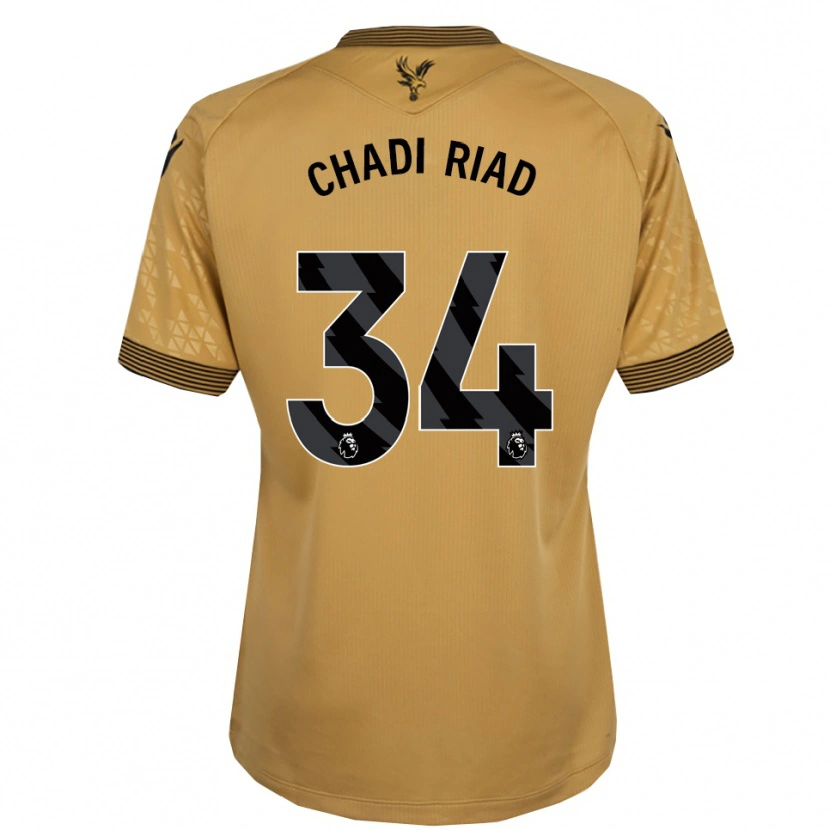 Danxen Dětské Chadi Riad #34 Zlatá Černá Daleko Hráčské Dresy 2025/26 Dres