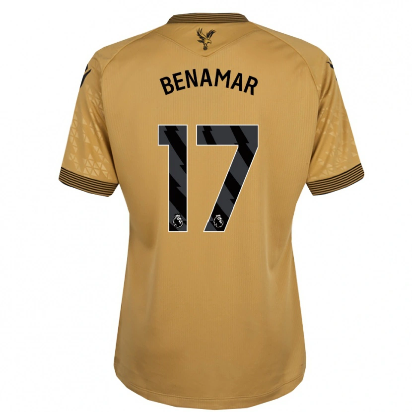 Danxen Dětské Dean Benamar #17 Zlatá Černá Daleko Hráčské Dresy 2025/26 Dres