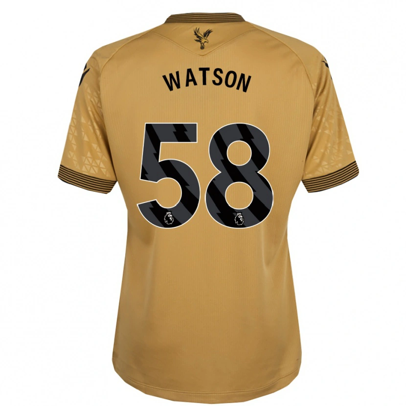 Danxen Dětské Noah Watson #58 Zlatá Černá Daleko Hráčské Dresy 2025/26 Dres