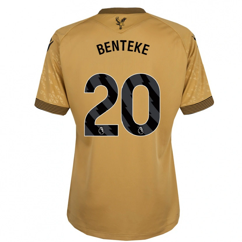 Danxen Dětské Christian Benteke #20 Zlatá Černá Daleko Hráčské Dresy 2025/26 Dres