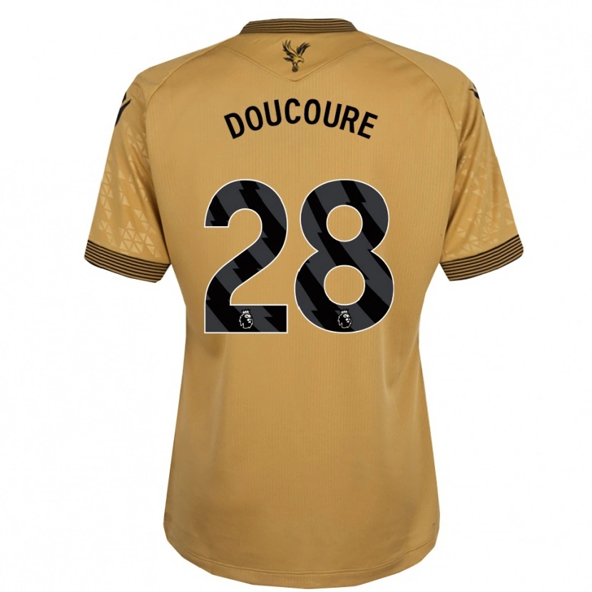 Danxen Dětské Cheick Doucouré #28 Zlatá Černá Daleko Hráčské Dresy 2025/26 Dres