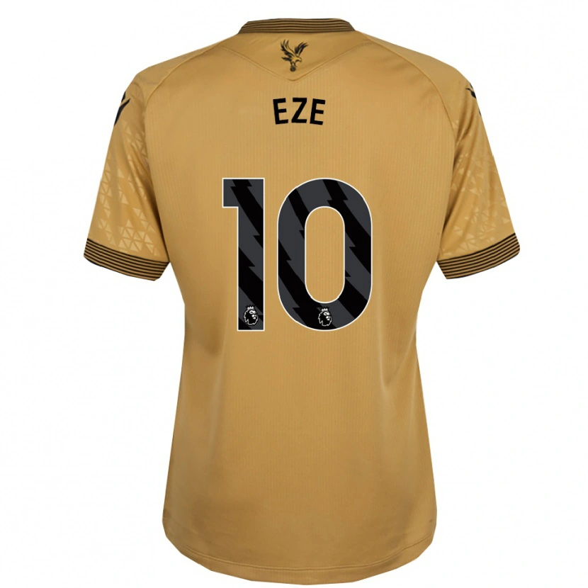 Danxen Dětské Eberechi Eze #10 Zlatá Černá Daleko Hráčské Dresy 2025/26 Dres