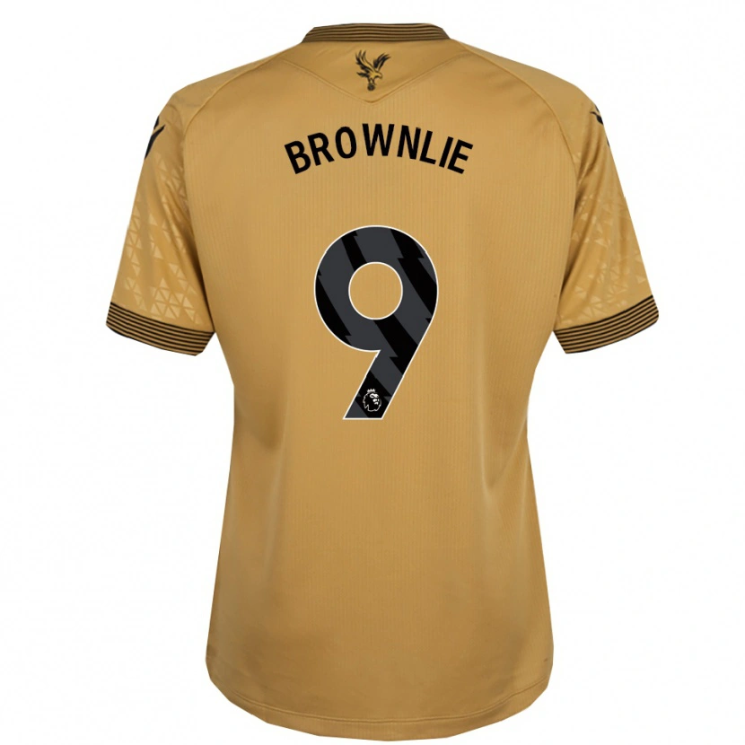 Danxen Dětské Rylan Brownlie #9 Zlatá Černá Daleko Hráčské Dresy 2025/26 Dres