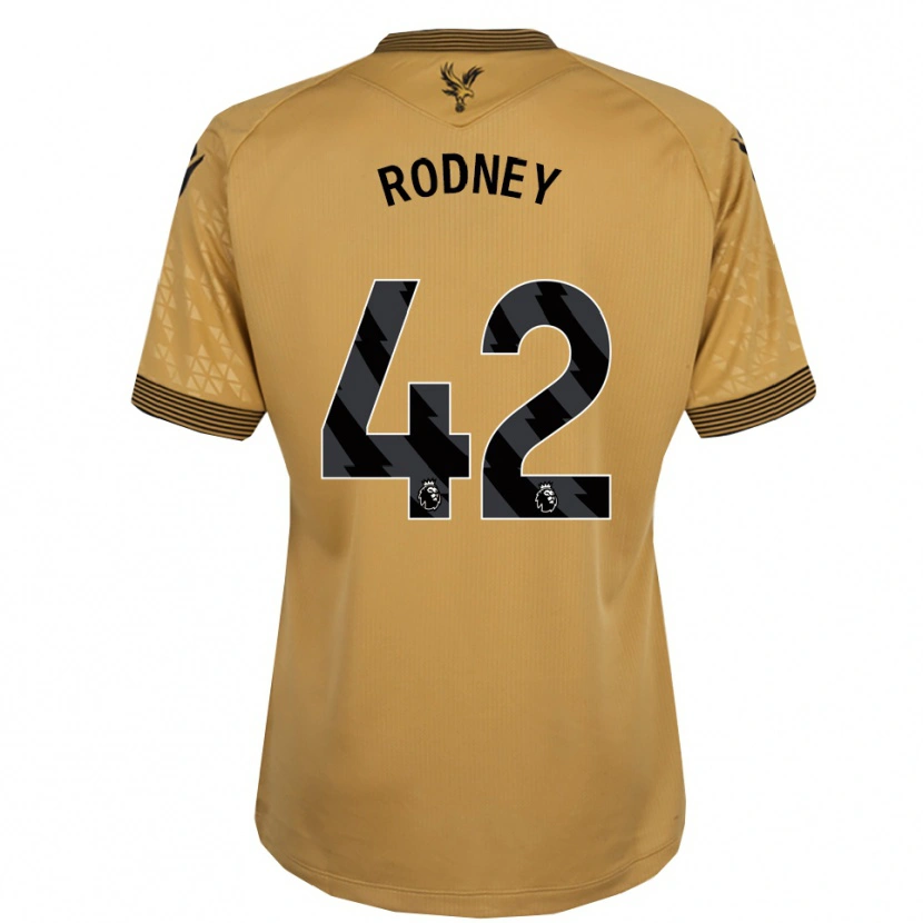 Danxen Dětské Kaden Rodney #42 Zlatá Černá Daleko Hráčské Dresy 2025/26 Dres