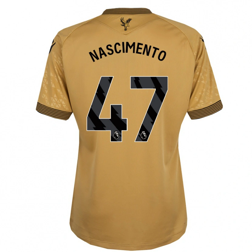 Danxen Dětské Adler Nascimento #47 Zlatá Černá Daleko Hráčské Dresy 2025/26 Dres