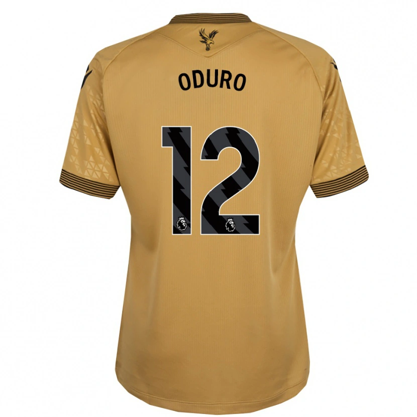 Danxen Dětské Stuart Oduro #12 Zlatá Černá Daleko Hráčské Dresy 2025/26 Dres