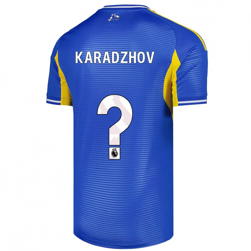 Danxen Dětské Viktor Karadzhov #0 Modrá Žlutá Daleko Hráčské Dresy 2025/26 Dres