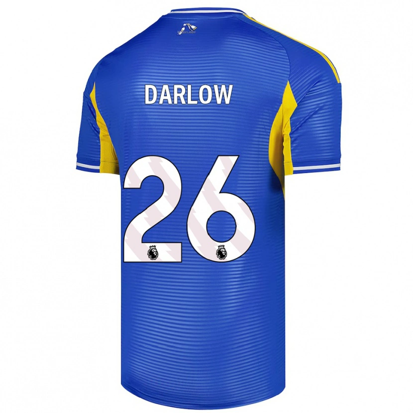 Danxen Dětské Karl Darlow #26 Modrá Žlutá Daleko Hráčské Dresy 2025/26 Dres
