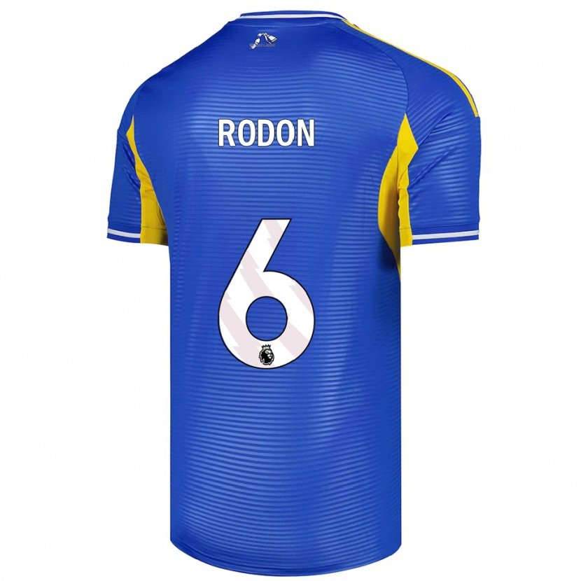 Danxen Dětské Joe Rodon #6 Modrá Žlutá Daleko Hráčské Dresy 2025/26 Dres