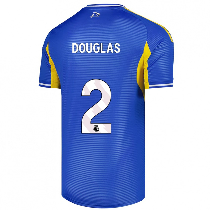 Danxen Dětské Connor Douglas #2 Modrá Žlutá Daleko Hráčské Dresy 2025/26 Dres