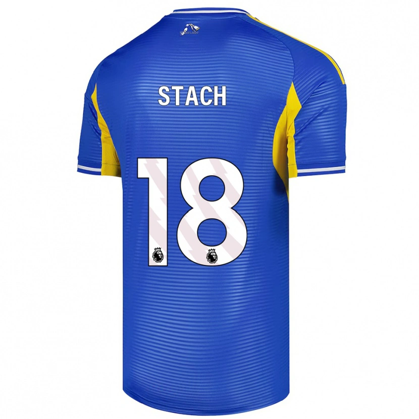Danxen Dětské Anton Stach #18 Modrá Žlutá Daleko Hráčské Dresy 2025/26 Dres