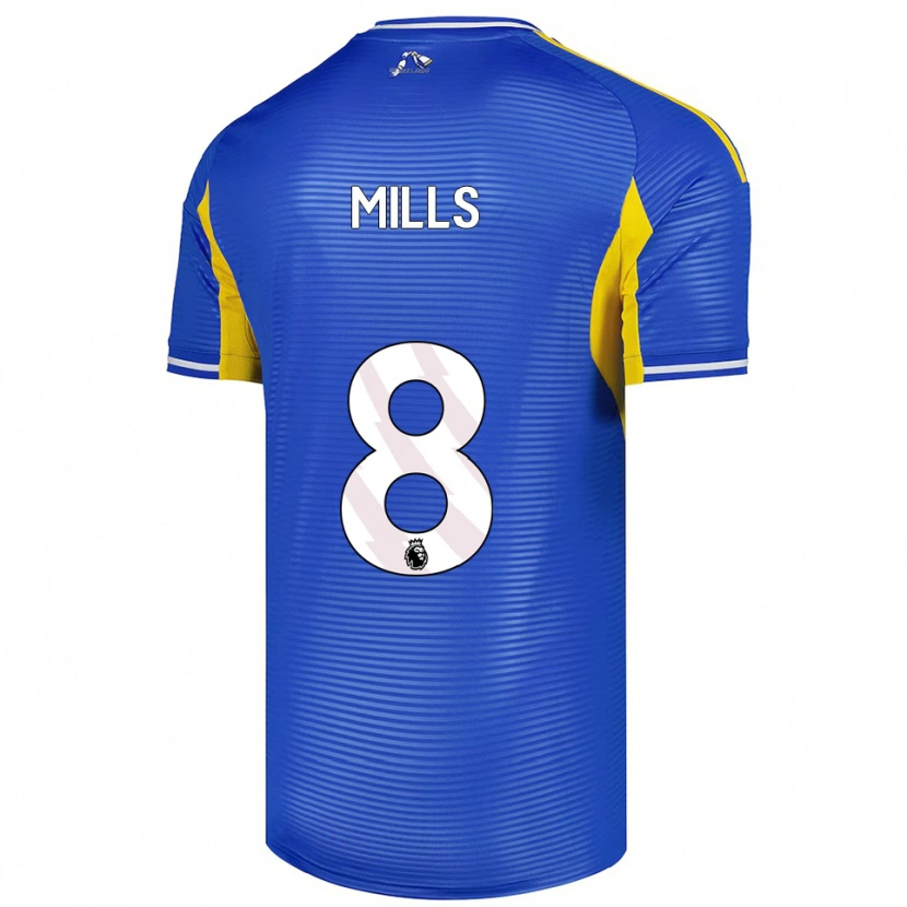 Danxen Dětské Callum Mills #8 Modrá Žlutá Daleko Hráčské Dresy 2025/26 Dres