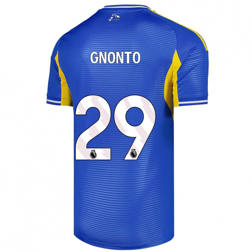 Danxen Dětské Wilfried Gnonto #29 Modrá Žlutá Daleko Hráčské Dresy 2025/26 Dres