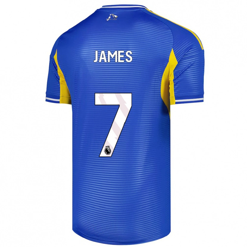 Danxen Dětské Daniel James #7 Modrá Žlutá Daleko Hráčské Dresy 2025/26 Dres