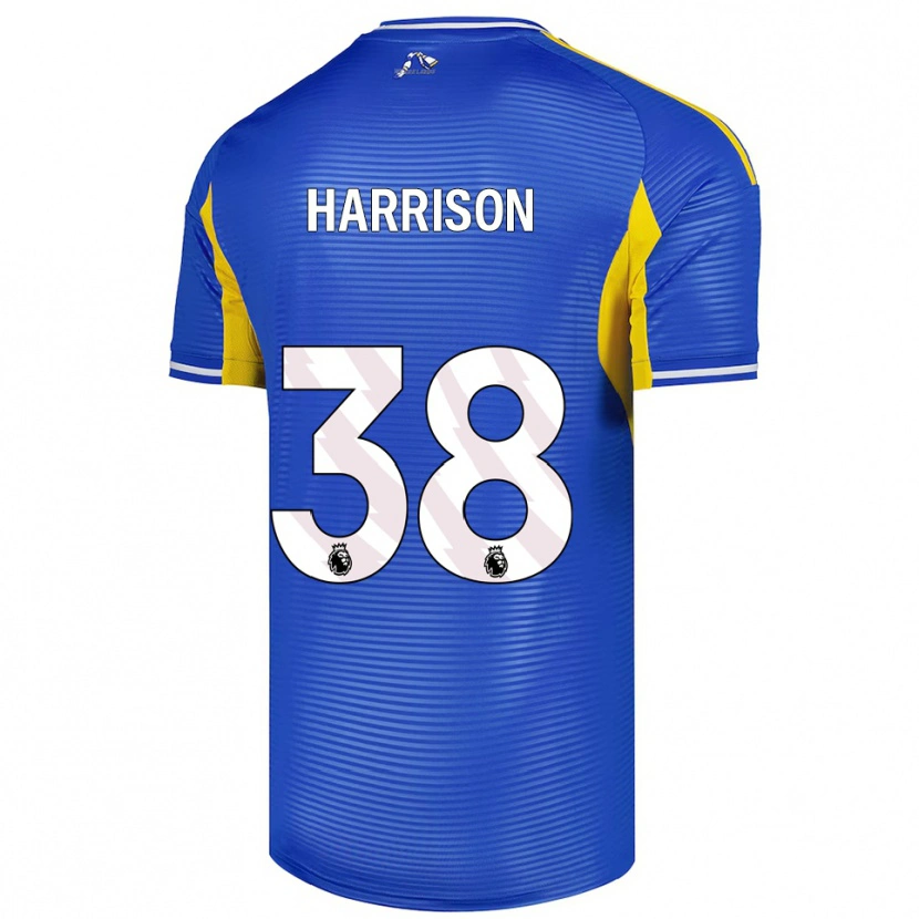 Danxen Dětské Jack Harrison #38 Modrá Žlutá Daleko Hráčské Dresy 2025/26 Dres