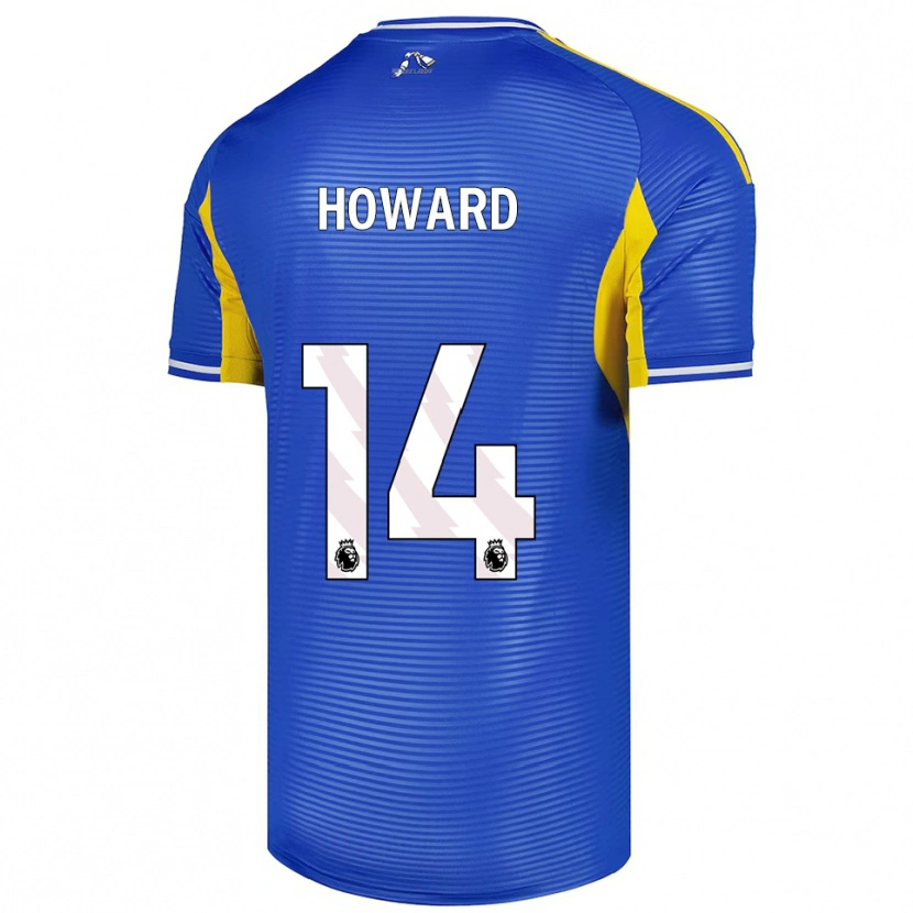 Danxen Dětské Jacob Howard #14 Modrá Žlutá Daleko Hráčské Dresy 2025/26 Dres
